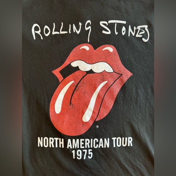 Rolling Stones 1975 North America Tour T-Shirt | Small | Graphic Tongue Logo - Picture 2 of 5